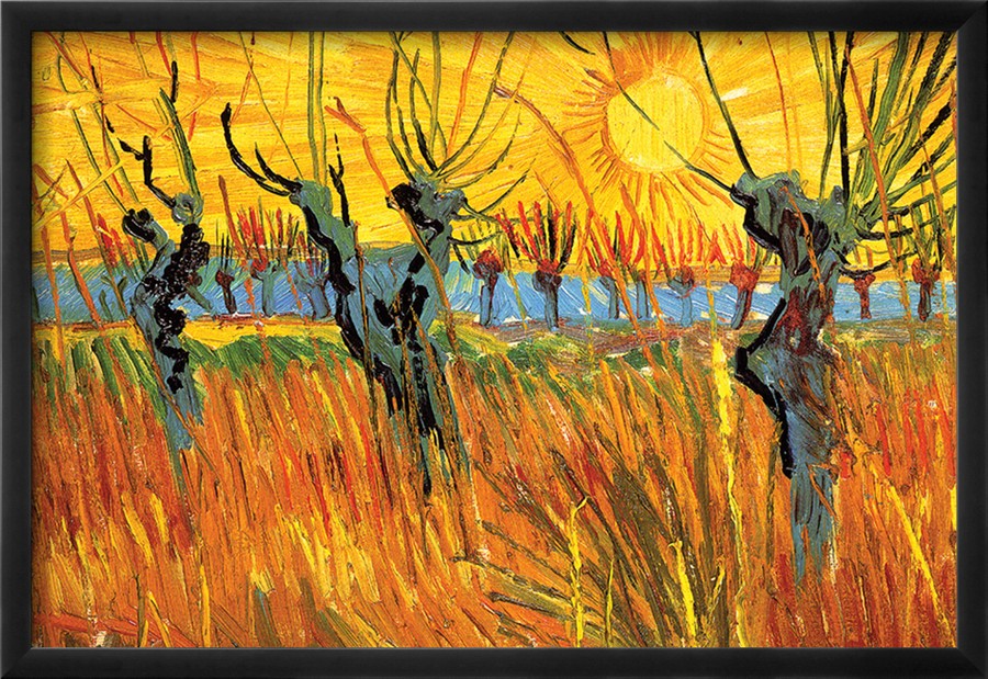 Pollard Willows at Sunset - Vincent Van Gogh Paintings